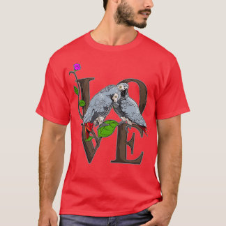 African Grey Parrot Parakeet T-Shirt