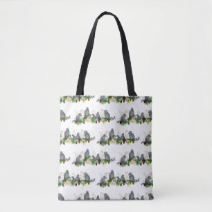 African Grey Parrot Party All Over Print Bag