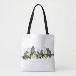 African Grey Parrot Party All Over Print Bag