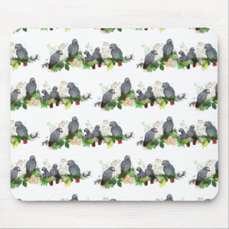 African Grey Parrot Party Mousemat