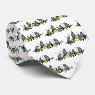 African Grey Parrot Party Tie (choose colour)
