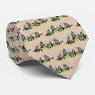 African Grey Parrot Party Tie (Gold)