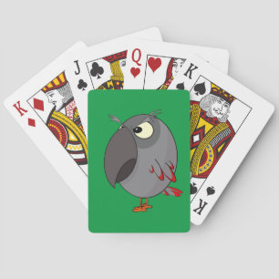 African Grey Parrot Playing Cards