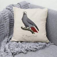 African grey parrot, Psittacus erithacus, vintage