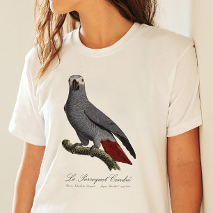 African grey parrot, Psittacus erithacus, vintage T-Shirt