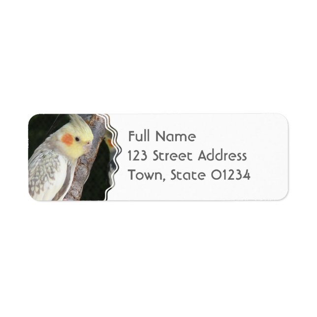 African Grey Parrot Return Address Label (Front)