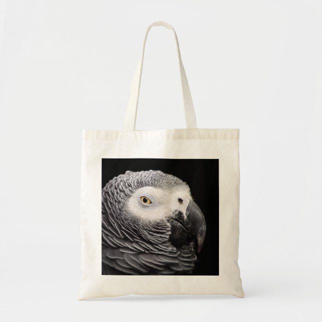 African Grey Parrot Tote Bag (Front)