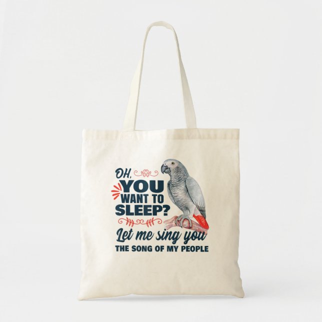 African grey parrot  tote bag (Front)