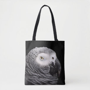 African Grey Parrot Tote Bag