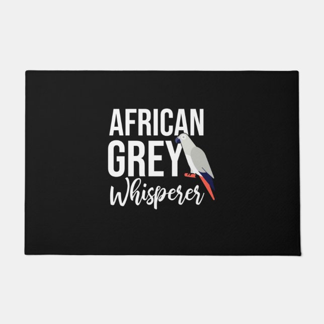 African Grey Parrot Whisperer Doormat (Front)
