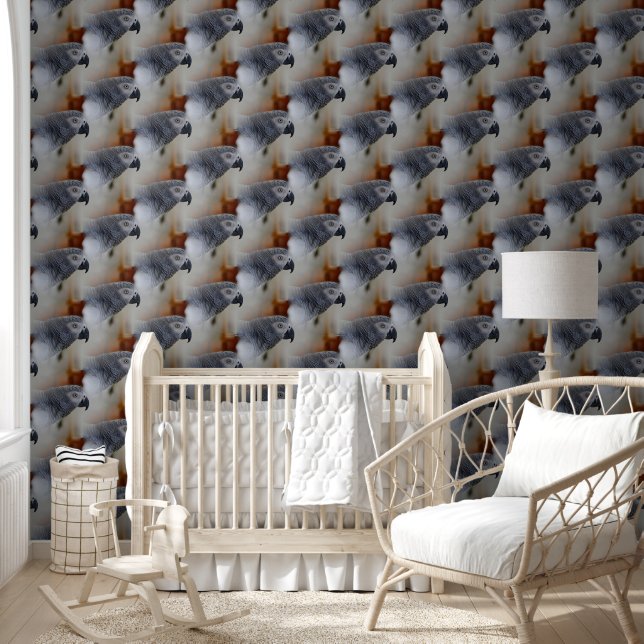 African Grey Pattern Wallpaper (Kids)