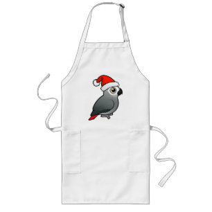 African Grey Santa Long Apron