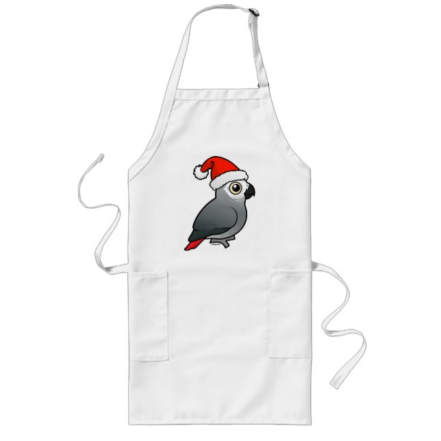 African Grey Santa Long Apron (Front)
