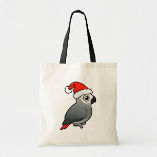 African Grey Santa Tote Bag