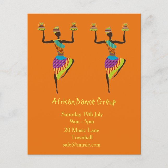 African Group music and dance performance Flyer (Front)