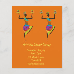 African Group music and dance performance Flyer