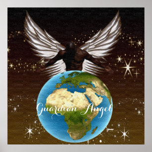 African Guardian Angel Poster