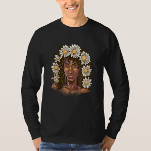 African Hair Accessories Flowers Girl Gardener Gar T-Shirt