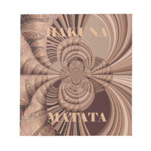 African Hakuna Matata Fractal Art Print/Graphic Notepad
