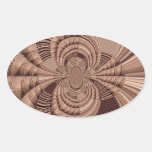 African Hakuna Matata Fractal Art Print/Graphic Oval Sticker