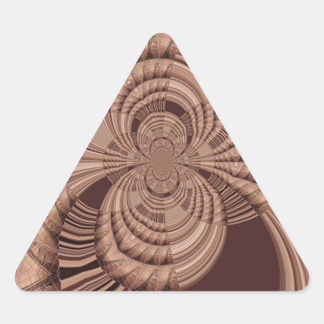 African Hakuna Matata Fractal Art Print/Graphic Triangle Sticker (Front)