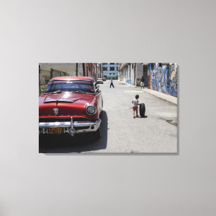 African Hamel district, Havana, Cuba, UNESCO Canvas Print