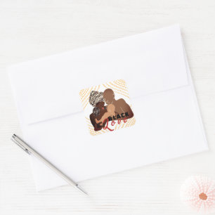 AFRICAN HEADDRESS SQUARE STICKER