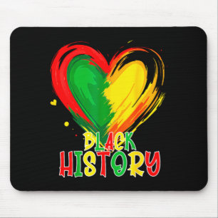 African heart black history month african american mouse mat