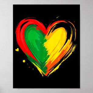 African heart black history month african american poster