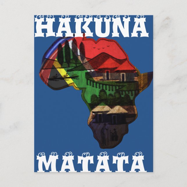 African Heritage Art - A Cultural Fusion Postcard (Front)