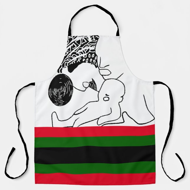 AFRICAN Heritage Black Love Black Family Apron (Front)