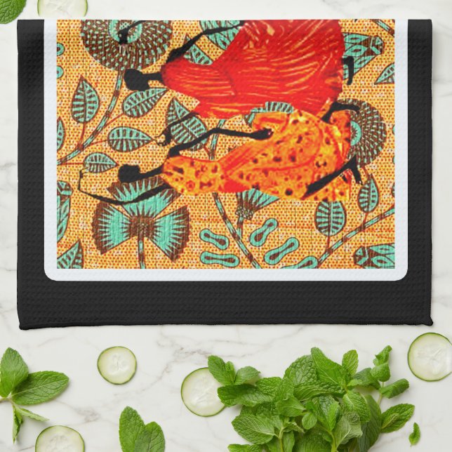 African Heritage Modern Design  Tea Towel (Folded)