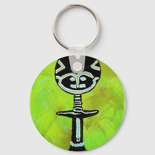 African icon: Akuaba (Ghana) Key Ring (Front)