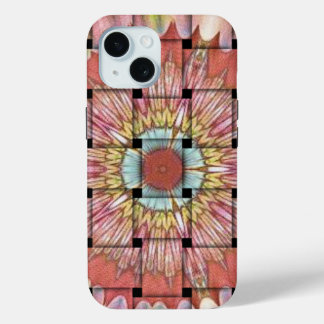 African-Inspired Art Print– Geometric Woven Design iPhone 15 Case