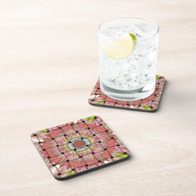 African-Inspired Art Print– Geometric Woven Design Coaster (Right Side)