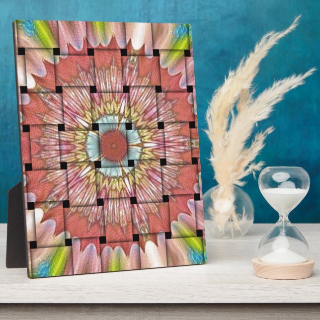 African-Inspired Art Print– Geometric Woven Design Plaque (Side)