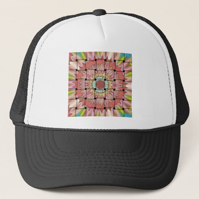 African-Inspired Art Print– Geometric Woven Design Trucker Hat (Front)