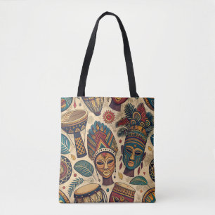 African-Inspired Artistic Tote Bag