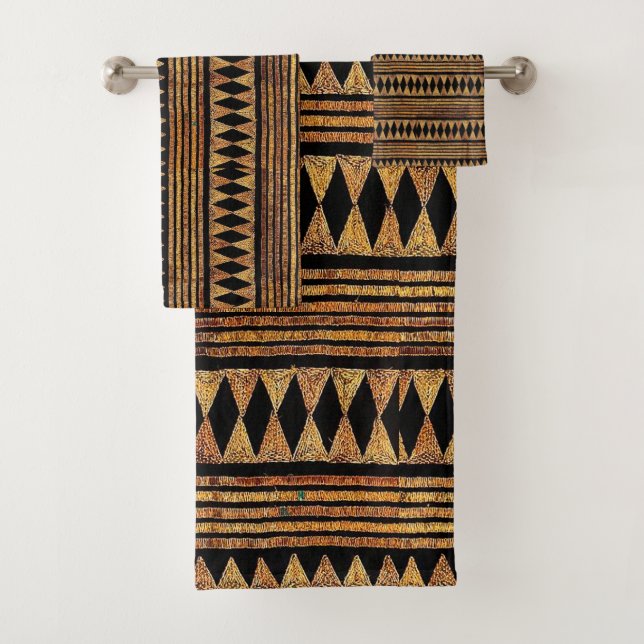 African-Inspired Bath Towel Set (Insitu)