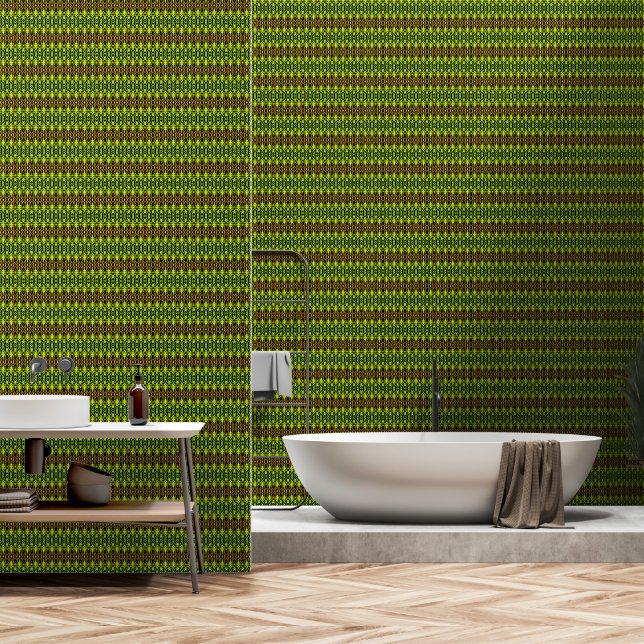 African Inspired Geometric Wallpaper (Bathroom)