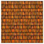 African Inspired Orange Domino Tribal Pattern