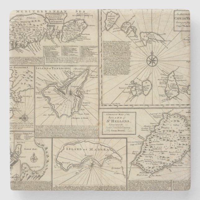 African Islands Stone Coaster (Front)