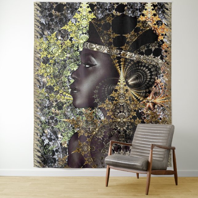 African Jungle Flower Tapestry (In Situ)