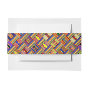 African Kente K45 Multicolor Invitation Belly Band