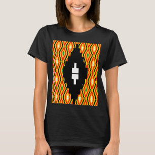 African Kente Print Cloth American Flag Special Gi T-Shirt