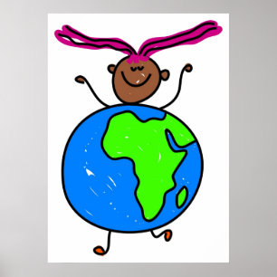 African Kid Poster