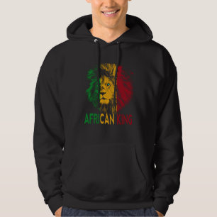 African King Africa Flag Lion Black Men Women Hoodie
