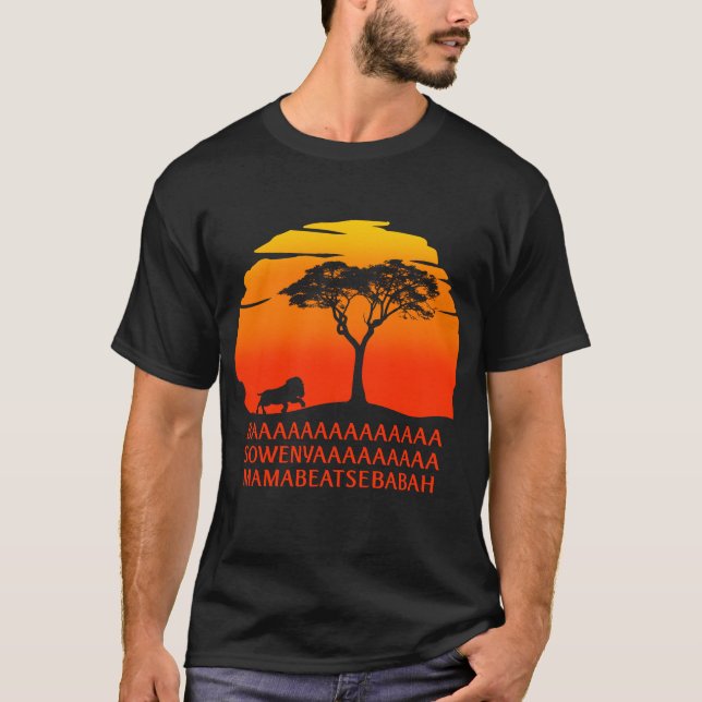 African King Lion BAAA SOWENYAAA T-Shirt (Front)