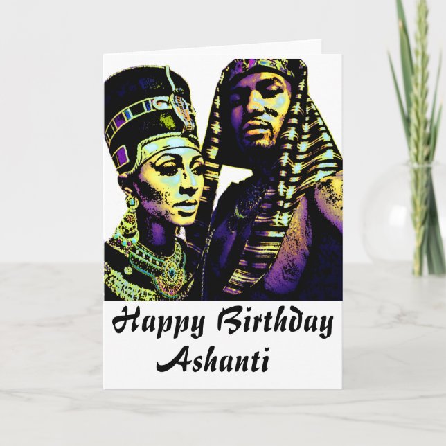 African King Queen Ethnic Culture Birthday Card (Front)