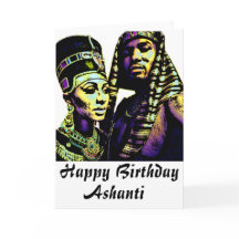 African King Queen Ethnic Culture Birthday Card